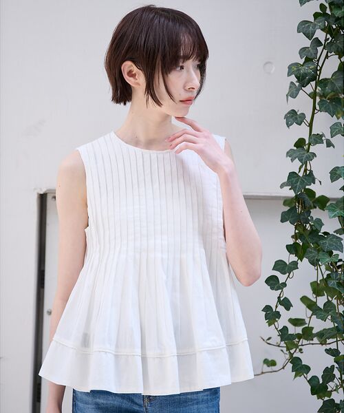 Rouge vif la cle / ルージュ・ヴィフ ラクレ シャツ・ブラウス | 【MICA&DEAL/マイカアンドディール】ノースリーブピンタックブラウス　タッ | 詳細3