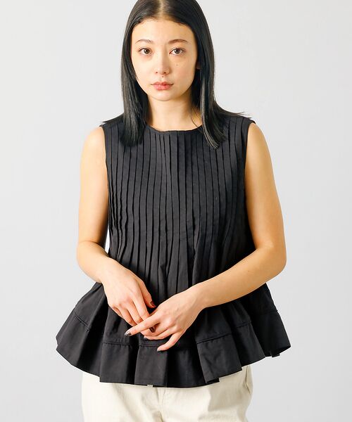 Rouge vif la cle/ルージュ・ヴィフ ラクレ 【MICA&DEAL/マイカアンドディール】ノースリーブピンタックブラウス タッ ブラック F Rouge vif la cle/ルージュ・ヴィフ ラクレ 【MICA&DEAL/マイカアンドディール】ノースリーブピンタックブラウス タッ ブラック F