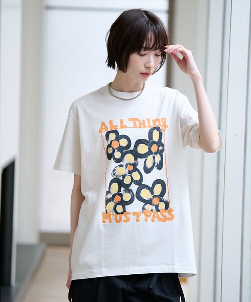 Rouge vif la cle / ルージュ・ヴィフ ラクレ Tシャツ | 【KURO/クロ】ANYTHING FLOWER Tシャツ/日本製【WEB限定】 | 詳細1