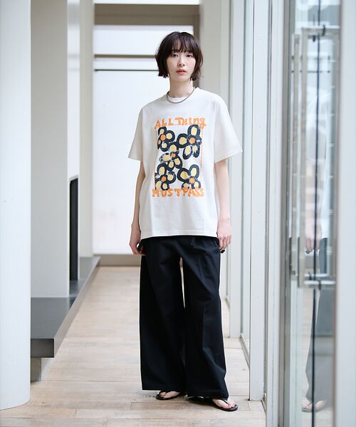 Rouge vif la cle / ルージュ・ヴィフ ラクレ Tシャツ | 【KURO/クロ】ANYTHING FLOWER Tシャツ/日本製【WEB限定】 | 詳細3