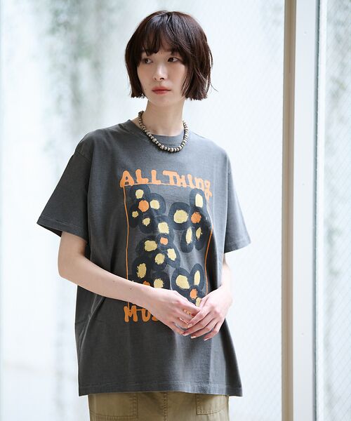Rouge vif la cle / ルージュ・ヴィフ ラクレ Tシャツ | 【KURO/クロ】ANYTHING FLOWER Tシャツ/日本製【WEB限定】 | 詳細7