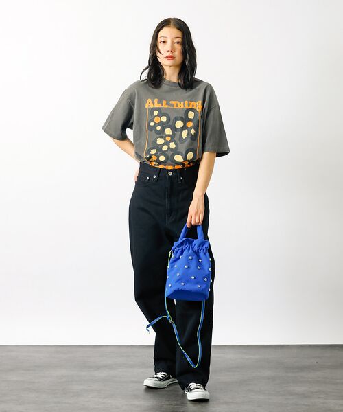 Rouge vif la cle / ルージュ・ヴィフ ラクレ 【KURO/クロ】ANYTHING FLOWER Tシャツ/日本製【WEB限定】 ルージュ ヴィフ ラクレ Rouge vif la cle 【KURO/クロ