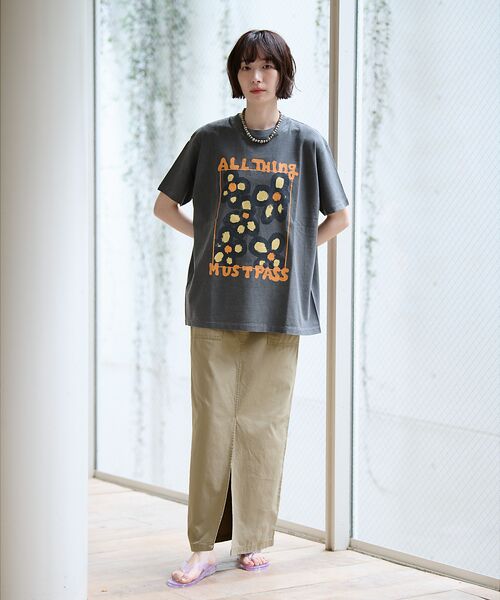 Rouge vif la cle / ルージュ・ヴィフ ラクレ 【KURO/クロ】ANYTHING FLOWER Tシャツ/日本製【WEB限定】 KURO/クロ】ANYTHING FLOWER Tシャツ/日本製【WEB限定】 （T