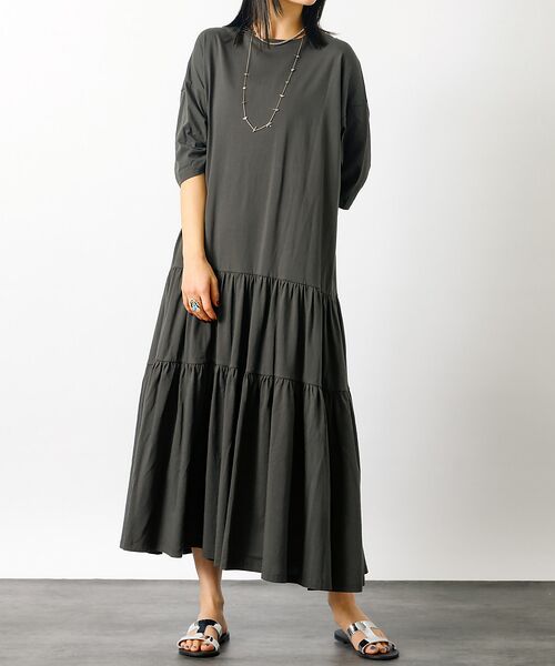 Rouge vif la cle/ルージュ・ヴィフ ラクレ 【MICA&DEAL/マイカアンドディール】tired cut ops ギャザー スミクロ F Rouge vif la cle/ルージュ・ヴィフ ラクレ 【MICA&DEAL/マイカアンドディール】tired cut ops ギャザー スミクロ F