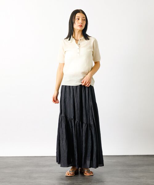 Rouge vif la cle / ルージュ・ヴィフ ラクレ シャツ・ブラウス | 【MICA&DEAL/マイカアンドディール】sheer knit polo sh | 詳細3