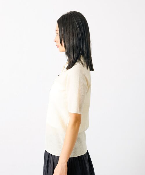 Rouge vif la cle / ルージュ・ヴィフ ラクレ シャツ・ブラウス | 【MICA&DEAL/マイカアンドディール】sheer knit polo sh | 詳細6