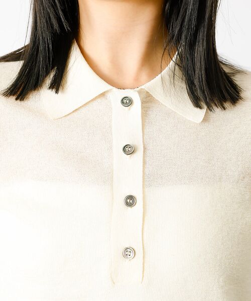 Rouge vif la cle / ルージュ・ヴィフ ラクレ シャツ・ブラウス | 【MICA&DEAL/マイカアンドディール】sheer knit polo sh | 詳細8