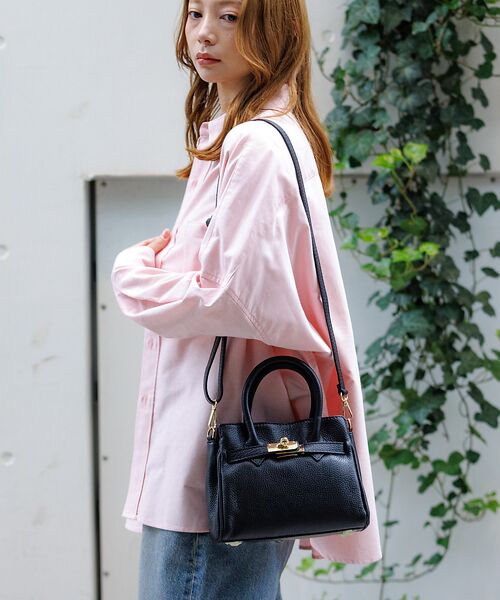 Rouge vif la cle / ルージュ・ヴィフ ラクレ ショルダーバッグ | 【AULENTTI/オウレンティ】2WAY レザーミニバッグ / ベルト付きレザ | 詳細18