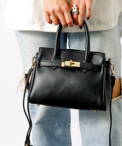 Rouge vif la cle / ルージュ・ヴィフ ラクレ ショルダーバッグ | 【AULENTTI/オウレンティ】2WAY レザーミニバッグ / ベルト付きレザ | 詳細19