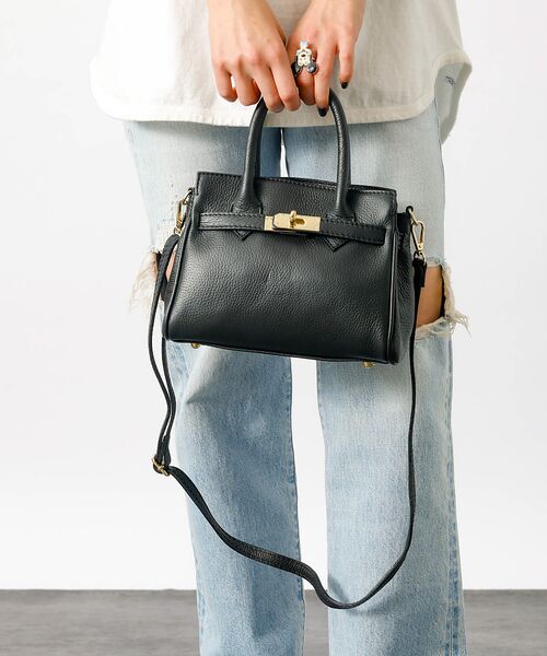 Rouge vif la cle / ルージュ・ヴィフ ラクレ ショルダーバッグ | 【AULENTTI/オウレンティ】2WAY レザーミニバッグ / ベルト付きレザ | 詳細21