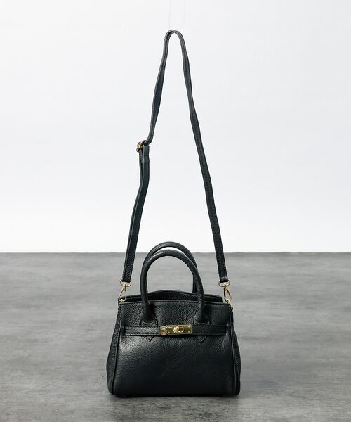 AULENTTI/オウレンティ】2WAY レザーミニバッグ / ベルト付き