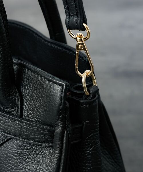 Rouge vif la cle / ルージュ・ヴィフ ラクレ ショルダーバッグ | 【AULENTTI/オウレンティ】2WAY レザーミニバッグ / ベルト付きレザ | 詳細9