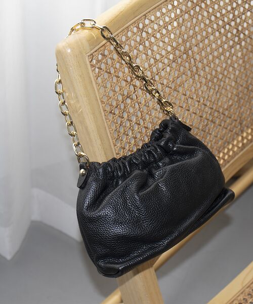 Rouge vif la cle/ルージュ・ヴィフ ラクレ 【AULENTTI/オウレンティ】2WAY チェーンショルダーミニバッグ / G ブラック F Rouge vif la cle/ルージュ・ヴィフ ラクレ 【AULENTTI/オウレンティ】2WAY チェーンショルダーミニバッグ / G ブラック F