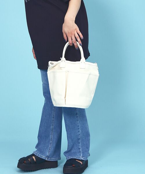 Rouge vif la cle / ルージュ・ヴィフ ラクレ ハンドバッグ | 【VegieBAG/ベジバッグ】BUCKET / キャンバス ショルダーバッグ | 詳細13