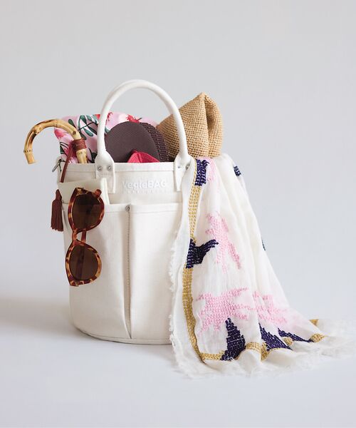 Rouge vif la cle/ルージュ・ヴィフ ラクレ 【VegieBAG/ベジバッグ】BUCKET / キャンバス ショルダーバッグ アイボリー F Rouge vif la cle/ルージュ・ヴィフ ラクレ 【VegieBAG/ベジバッグ】BUCKET / キャンバス ショルダーバッグ アイボリー F