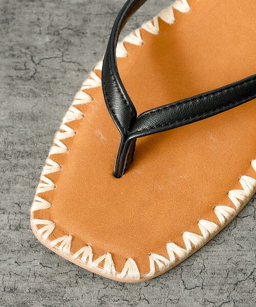 Rouge vif la cle / ルージュ・ヴィフ ラクレ サンダル | 【PAOLO BOVE / パオロ ボーヴ】ヒール トングサンダル / ラフィア | 詳細11