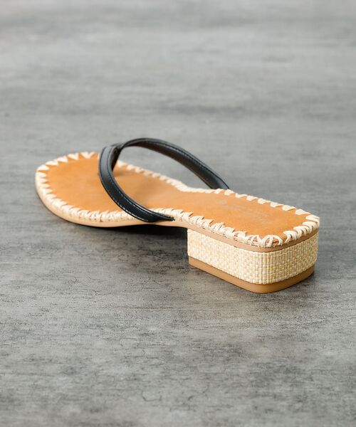 Rouge vif la cle / ルージュ・ヴィフ ラクレ サンダル | 【PAOLO BOVE / パオロ ボーヴ】ヒール トングサンダル / ラフィア | 詳細12