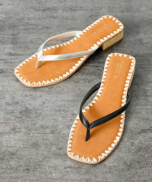 Rouge vif la cle / ルージュ・ヴィフ ラクレ サンダル | 【PAOLO BOVE / パオロ ボーヴ】ヒール トングサンダル / ラフィア | 詳細7