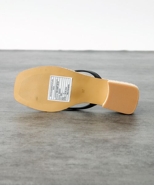 Rouge vif la cle / ルージュ・ヴィフ ラクレ サンダル | 【PAOLO BOVE / パオロ ボーヴ】ヒール トングサンダル / ラフィア | 詳細23