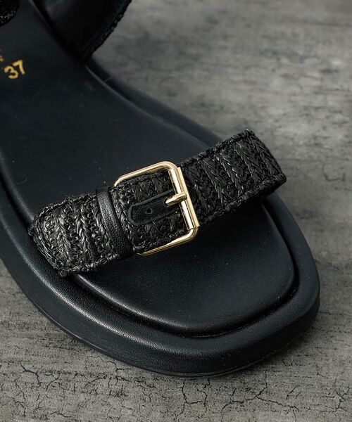 Rouge vif la cle / ルージュ・ヴィフ ラクレ サンダル | 【PAOLO BOVE / パオロ ボーヴ】ラフィアベルトサンダル / 厚底サン | 詳細2