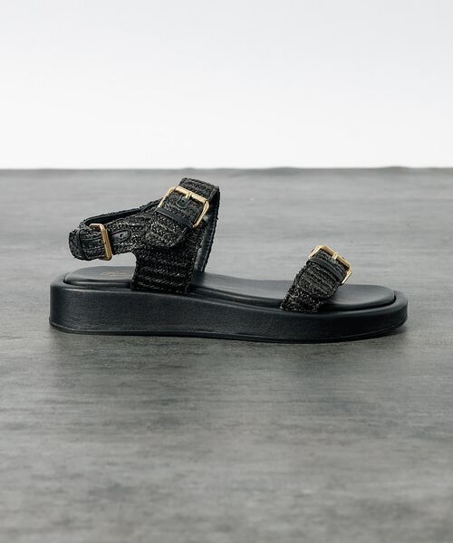 Rouge vif la cle / ルージュ・ヴィフ ラクレ サンダル | 【PAOLO BOVE / パオロ ボーヴ】ラフィアベルトサンダル / 厚底サン | 詳細3