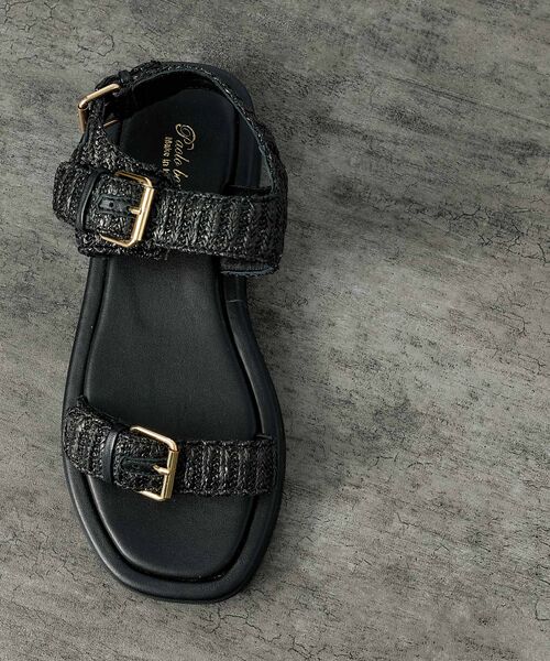 Rouge vif la cle / ルージュ・ヴィフ ラクレ サンダル | 【PAOLO BOVE / パオロ ボーヴ】ラフィアベルトサンダル / 厚底サン | 詳細4