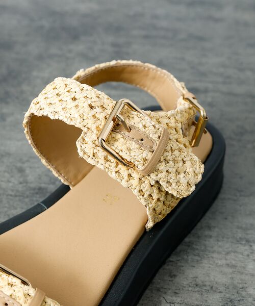 Rouge vif la cle / ルージュ・ヴィフ ラクレ サンダル | 【PAOLO BOVE / パオロ ボーヴ】ラフィアベルトサンダル / 厚底サン | 詳細14