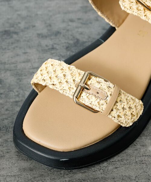 Rouge vif la cle / ルージュ・ヴィフ ラクレ サンダル | 【PAOLO BOVE / パオロ ボーヴ】ラフィアベルトサンダル / 厚底サン | 詳細8