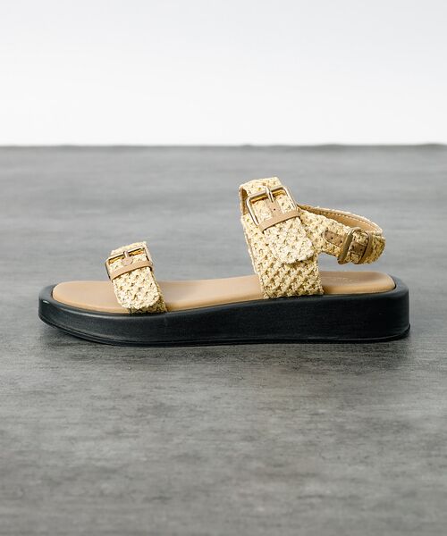 Rouge vif la cle / ルージュ・ヴィフ ラクレ サンダル | 【PAOLO BOVE / パオロ ボーヴ】ラフィアベルトサンダル / 厚底サン | 詳細9