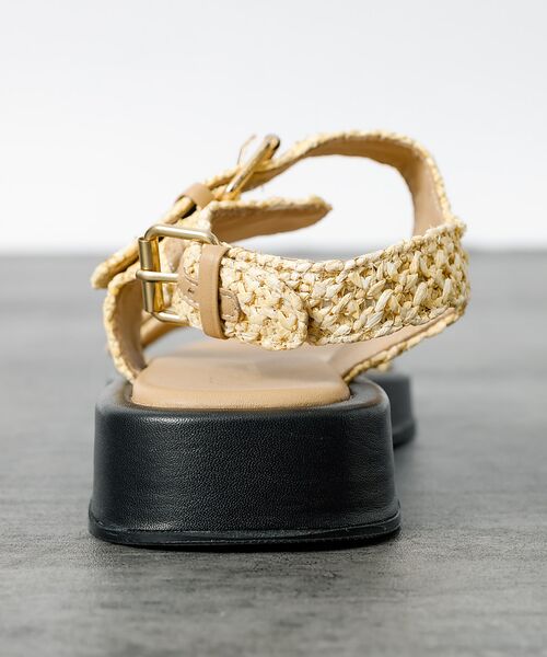 Rouge vif la cle / ルージュ・ヴィフ ラクレ サンダル | 【PAOLO BOVE / パオロ ボーヴ】ラフィアベルトサンダル / 厚底サン | 詳細12
