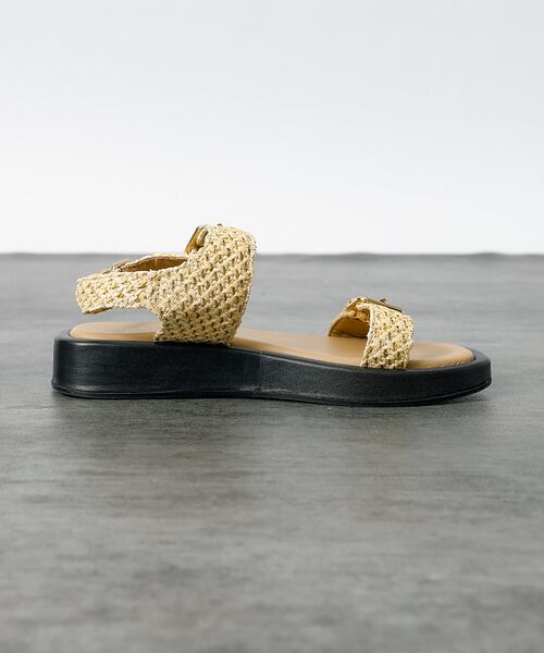 Rouge vif la cle / ルージュ・ヴィフ ラクレ サンダル | 【PAOLO BOVE / パオロ ボーヴ】ラフィアベルトサンダル / 厚底サン | 詳細13