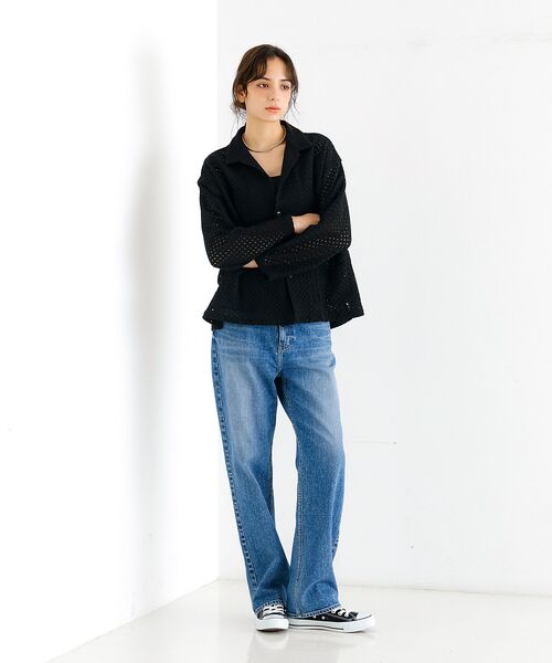 Rouge vif la cle / ルージュ・ヴィフ ラクレ シャツ・ブラウス | 【Le Melange/ル・メランジュ】ラッセル編 シアーシャツ / レースシャ | 詳細15