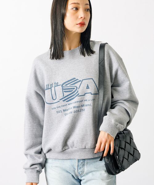 Rouge vif la cle/ルージュ・ヴィフ ラクレ 【JHANKSON x Le Mélange】グラフィックトレーナー / クルー グレー F Rouge vif la cle/ルージュ・ヴィフ ラクレ 【JHANKSON x Le Mélange】グラフィックトレーナー / クルー グレー F