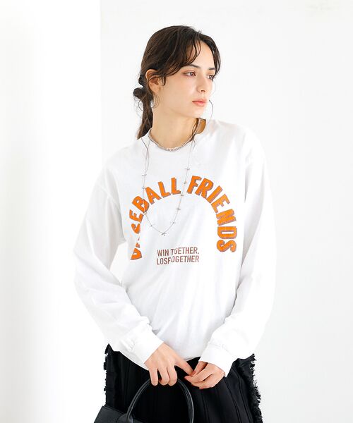 Rouge vif la cle / ルージュ・ヴィフ ラクレ Tシャツ | 【JHANKSON x Le Mélange】ロゴ ロンT / プリント 長袖T | 詳細1