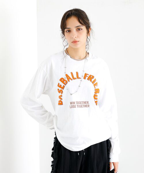 Rouge vif la cle / ルージュ・ヴィフ ラクレ Tシャツ | 【JHANKSON x Le Mélange】ロゴ ロンT / プリント 長袖T | 詳細10