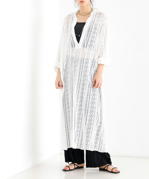 Rouge vif la cle/ルージュ・ヴィフ ラクレ 【Le Melange/ル・メランジュ】レースマキシドレス【WEB限定】 ホワイト F Rouge vif la cle/ルージュ・ヴィフ ラクレ 【Le Melange/ル・メランジュ】レースマキシドレス【WEB限定】 ホワイト F
