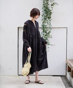 Rouge vif la cle / ルージュ・ヴィフ ラクレ ワンピース | 【Le Melange/ル・メランジュ】カットドビースドレス / スキッパーワン