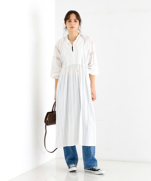 Rouge vif la cle / ルージュ・ヴィフ ラクレ ワンピース | 【Le Melange/ル・メランジュ】カットドビースドレス / スキッパーワン | 詳細3