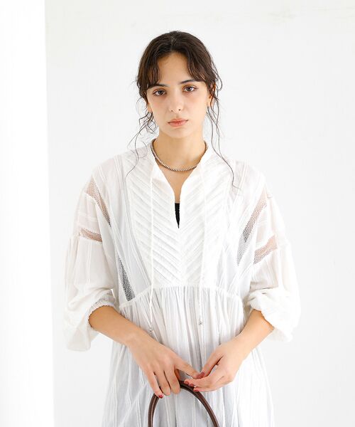 Rouge vif la cle / ルージュ・ヴィフ ラクレ ワンピース | 【Le Melange/ル・メランジュ】カットドビースドレス / スキッパーワン | 詳細6