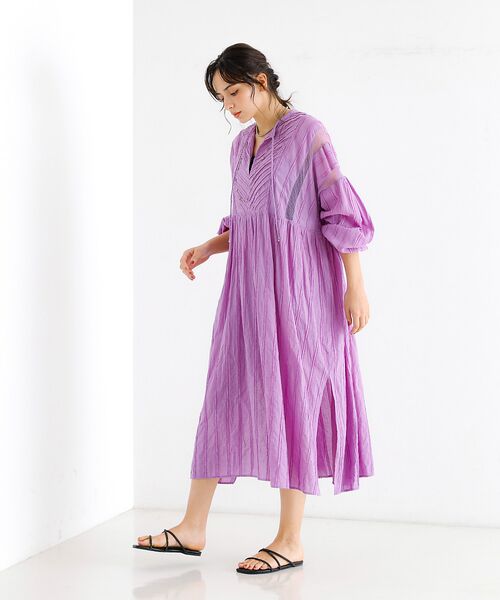 Rouge vif la cle / ルージュ・ヴィフ ラクレ ワンピース | 【Le Melange/ル・メランジュ】カットドビースドレス / スキッパーワン | 詳細7