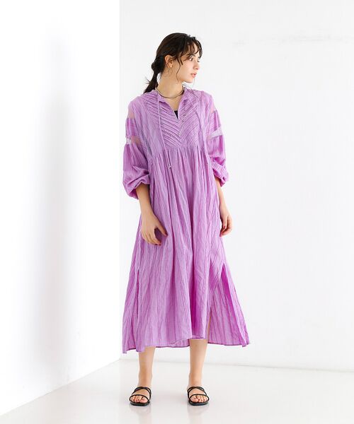 Rouge vif la cle / ルージュ・ヴィフ ラクレ ワンピース | 【Le Melange/ル・メランジュ】カットドビースドレス / スキッパーワン | 詳細9