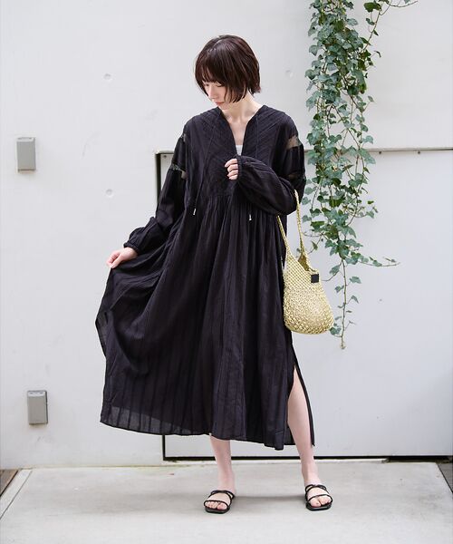 Rouge vif la cle / ルージュ・ヴィフ ラクレ ワンピース | 【Le Melange/ル・メランジュ】カットドビースドレス / スキッパーワン | 詳細20