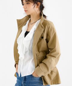 Rouge vif la cle / ルージュ・ヴィフ ラクレ テーラードジャケット | 【Le Melange/ル・メランジュ】ナイロンツイル サファリジャケット【WE