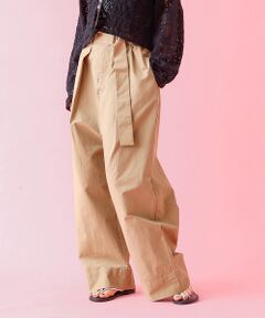 Rouge vif la cle / ルージュ・ヴィフ ラクレ パンツ | 【Le Melange/ル・メランジュ】ツイルハイウエストパンツ / ベルト付き