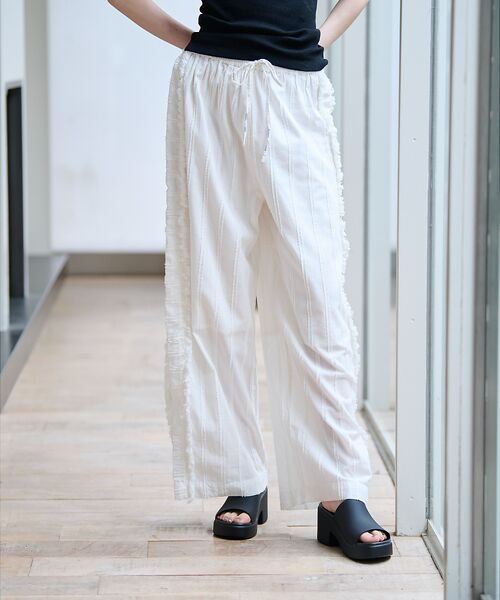 Rouge vif la cle / ルージュ・ヴィフ ラクレ パンツ | 【Le Melange/ル・メランジュ】カットドビー イージーパンツ / フリン | 詳細3