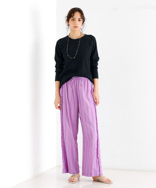 Rouge vif la cle / ルージュ・ヴィフ ラクレ パンツ | 【Le Melange/ル・メランジュ】カットドビー イージーパンツ / フリン | 詳細6