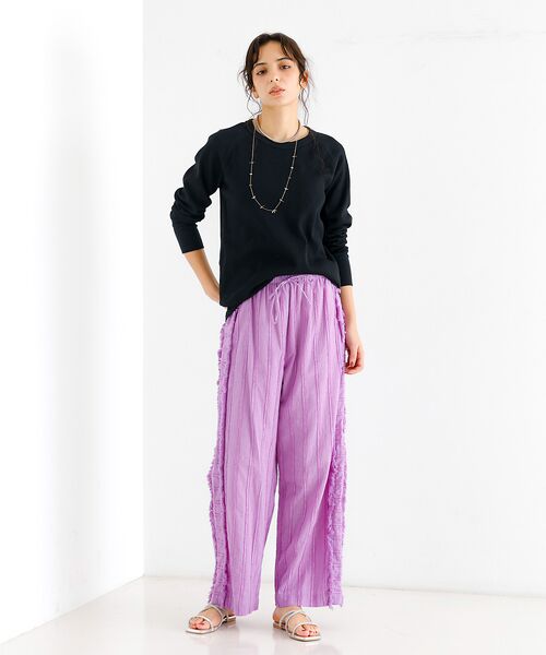 Rouge vif la cle / ルージュ・ヴィフ ラクレ パンツ | 【Le Melange/ル・メランジュ】カットドビー イージーパンツ / フリン | 詳細16