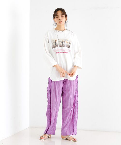 Rouge vif la cle / ルージュ・ヴィフ ラクレ パンツ | 【Le Melange/ル・メランジュ】カットドビー イージーパンツ / フリン | 詳細18