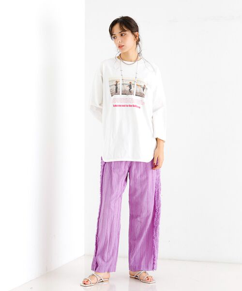 Rouge vif la cle / ルージュ・ヴィフ ラクレ パンツ | 【Le Melange/ル・メランジュ】カットドビー イージーパンツ / フリン | 詳細19