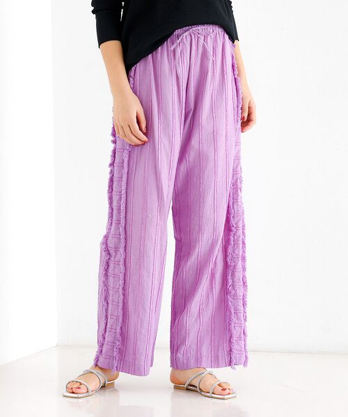 Rouge vif la cle / ルージュ・ヴィフ ラクレ パンツ | 【Le Melange/ル・メランジュ】カットドビー イージーパンツ / フリン | 詳細7